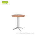 Modern Teslin Chair With Round Teak Coffee Table